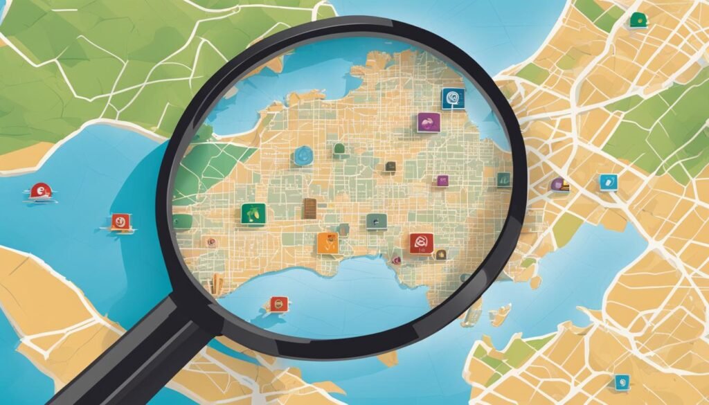Local SEO Essentials for South African Businesses 2 SEO The Importance of Local SEO can be visualized with a magnifying glass over a map of Sydney.