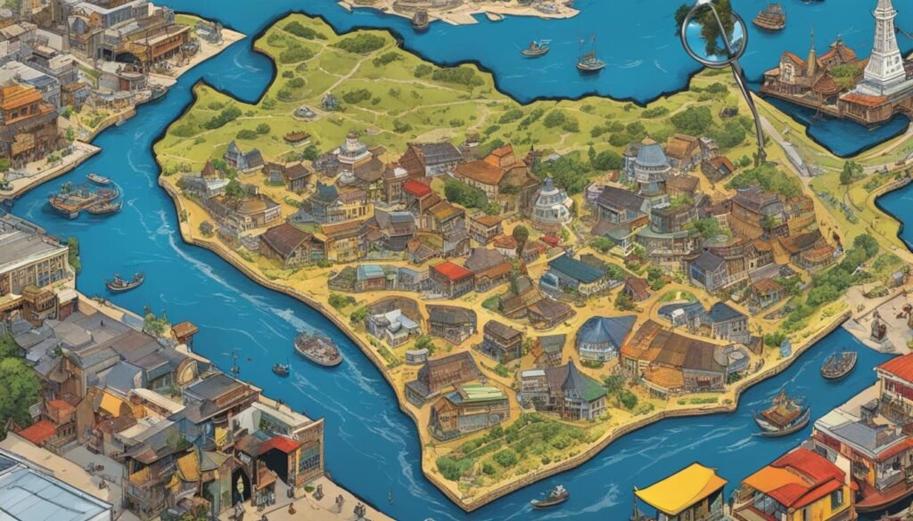 Local Keyword Research and Analysis in South Africa 3 SEO A map of a city with boats, buildings, and local keyword research.