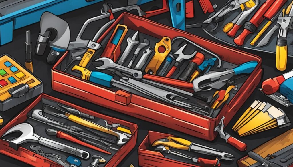 Choosing the Right Keywords for Local SEO Success 3 SEO An illustration of various tools in a box demonstrating how to choose the right keywords for local SEO.