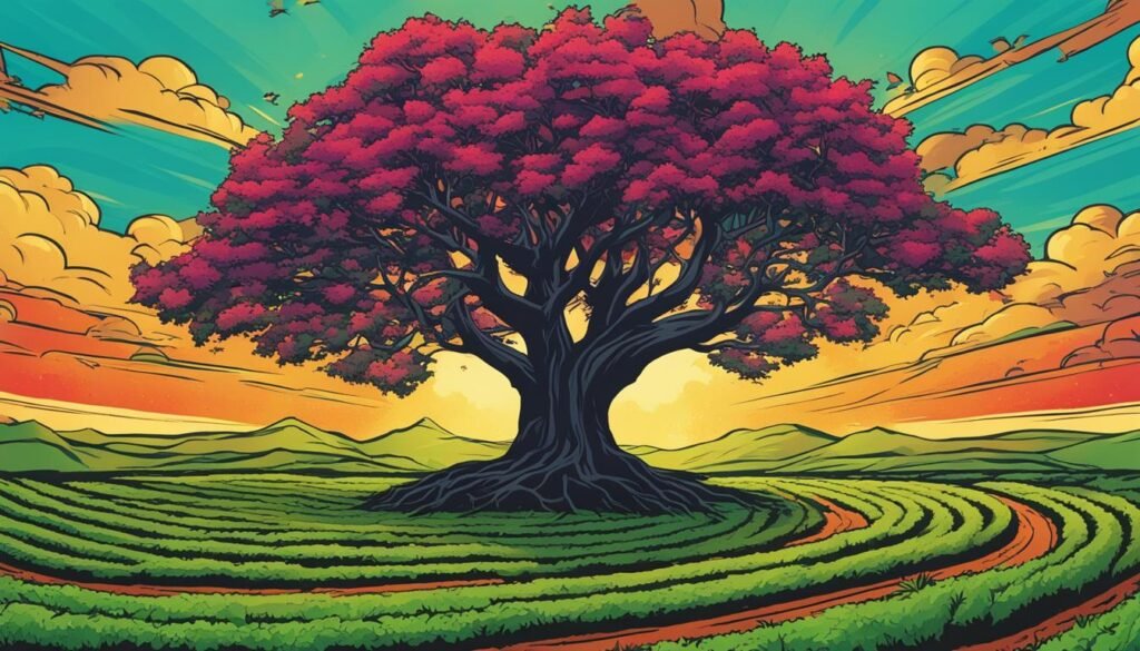Local SEO Success Stories: Thriving SA Businesses 3 SEO An illustration of a tree surrounded by a vast field.