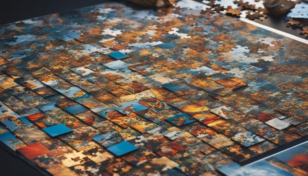 DIY SEO: Can You Optimise Your Site Alone? 4 SEO A jigsaw puzzle showcasing tips and best practices for local businesses, invitingly arranged on a table.