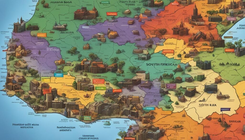 SEO Budget Essentials for South African Businesses 4 SEO A map of Europe highlighting its various cities and towns.