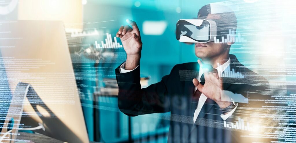 Johannesburg SEO Agency | SEO Services Johannesburg | Your SEO Company for Marketing Growth 4 VR, businessman and web developer in cyber metaverse, seo coding and big data, digital transformati