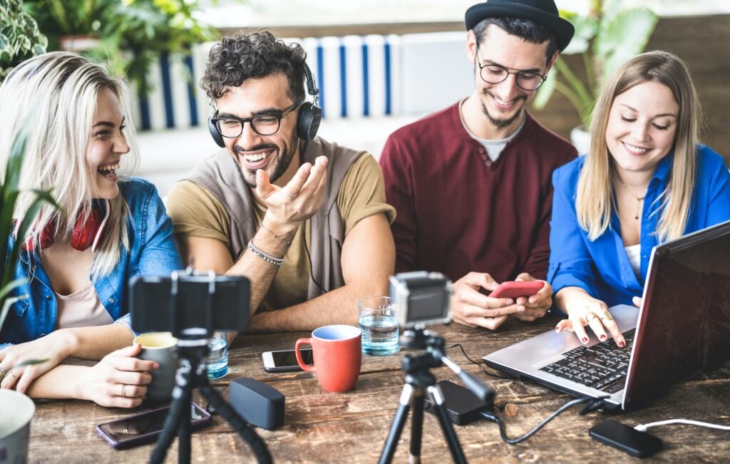 How to Market SEO Services: Effective Strategies for Digital Success 2 Young people sharing digital content on marketing streaming platforms